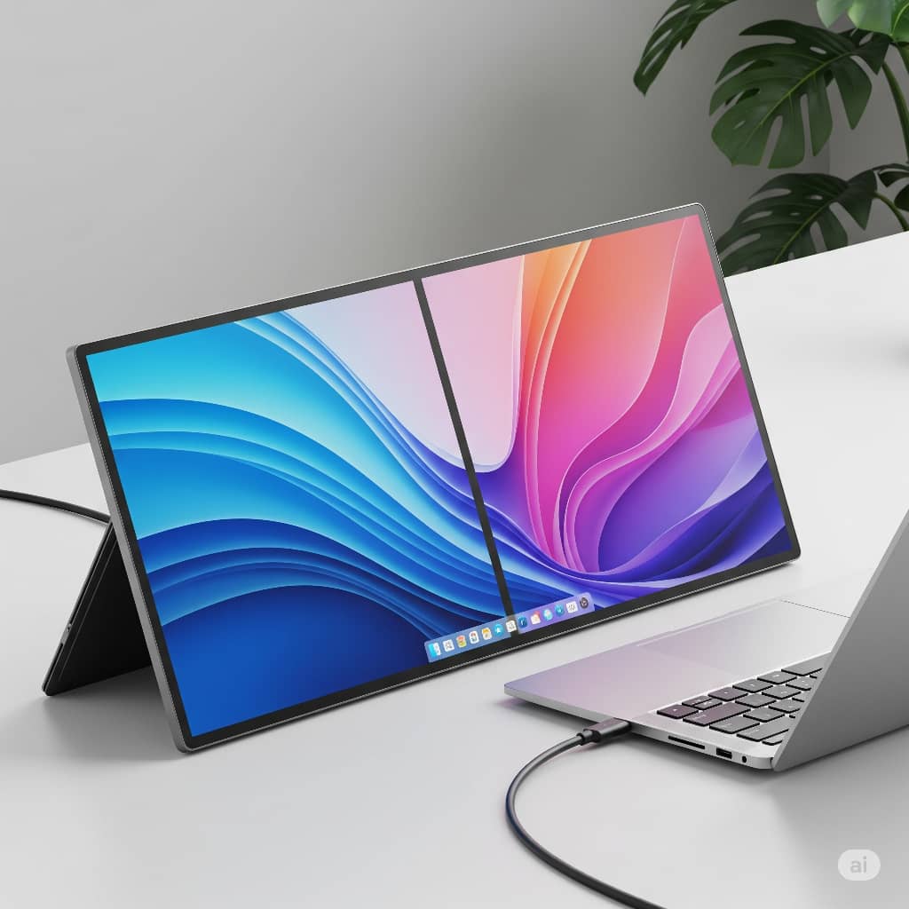 Portable Dual-Screen Monitor