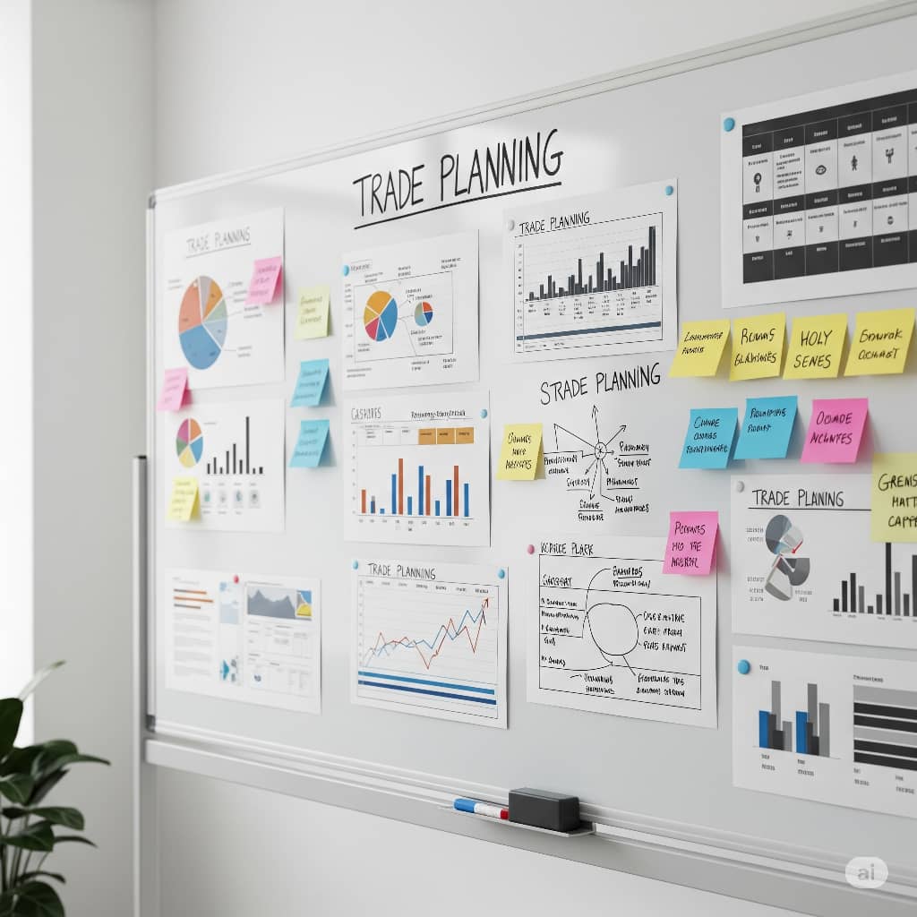 Office Whiteboard for Trade Planning