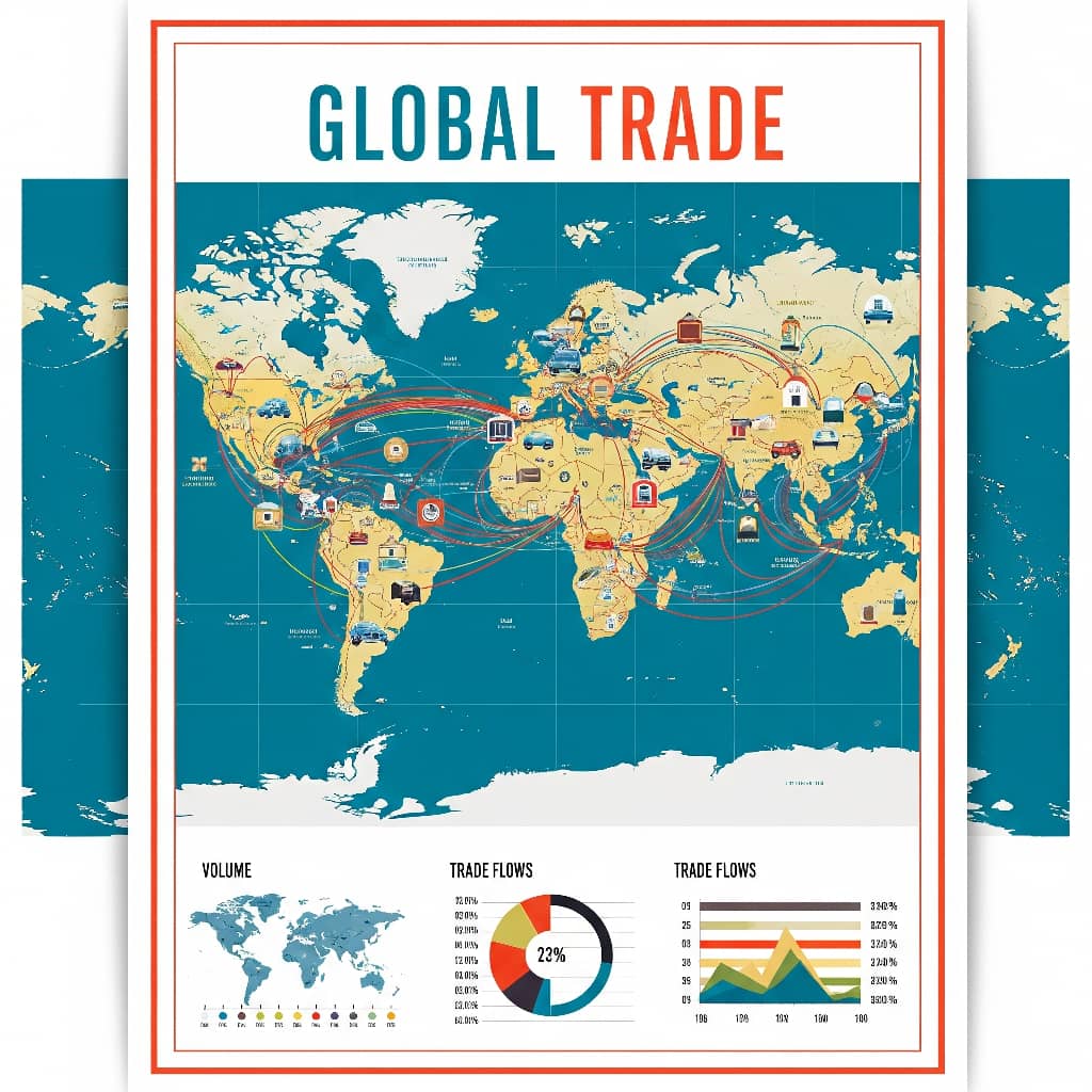 Global Trade Map Poster